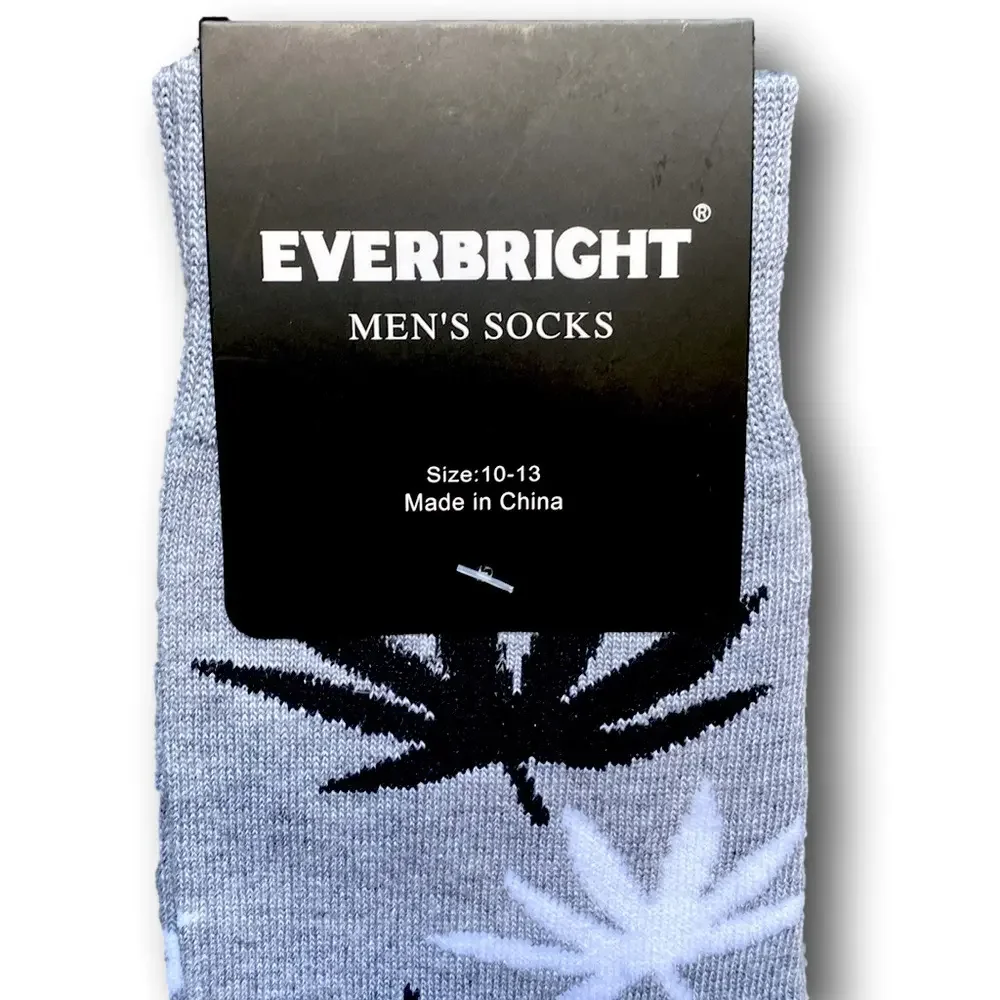 3/$18 Special Plant Leaf Funny Novelty Crew Socks - NWT